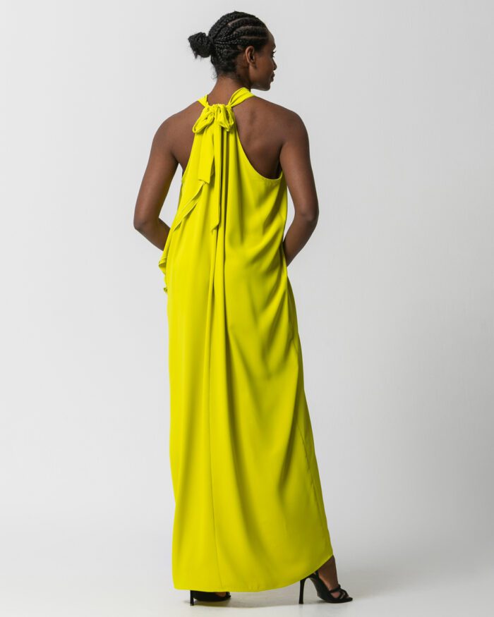 Μακρύ φόρεμα με βολάν N2110