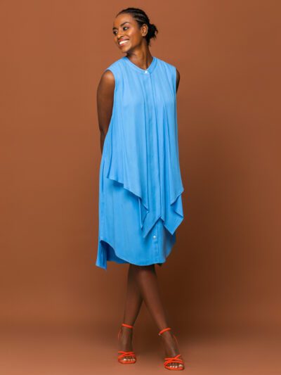 Midi σεμιζιέ φόρεμα σε 2 χρώματα N2110