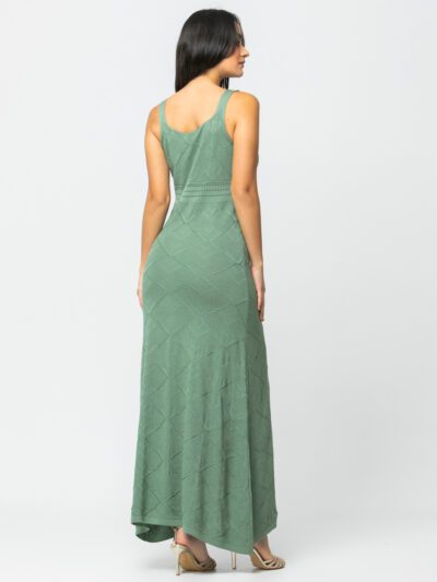 Πλεκτό μακρύ φόρεμα σε 2 χρώματα Floss