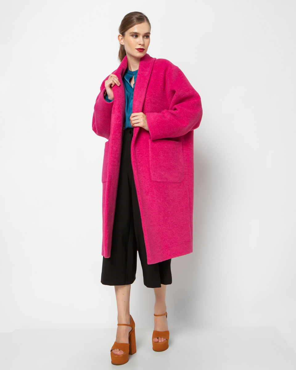 Midi παλτό με ζώνη σε 3 χρώματα Sour/lou/lou