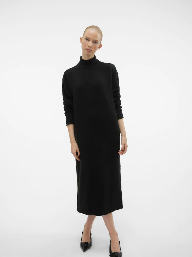Φόρεμα πλεκτό μακρύ μαύρο Vero Moda