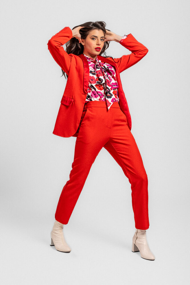 Keep Calm and Kiss Me Πουκάμισο με kiss print Lolina - Image 4