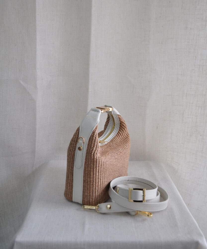 Maggie Raffia Handbag - Cream BONENDIS - Image 6