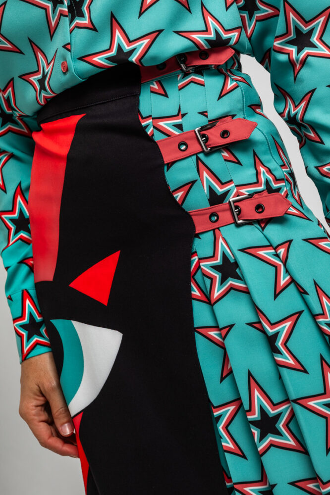 Starwoman Φούστα midi Bowie Star print LOLINA - Image 4