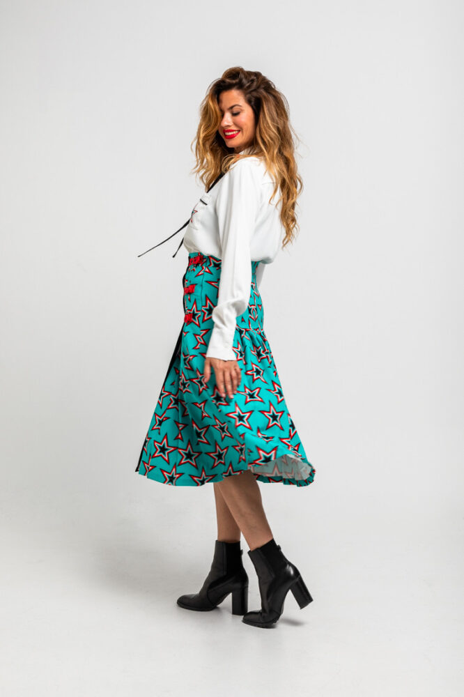 Starwoman Φούστα midi Bowie Star print LOLINA - Image 11