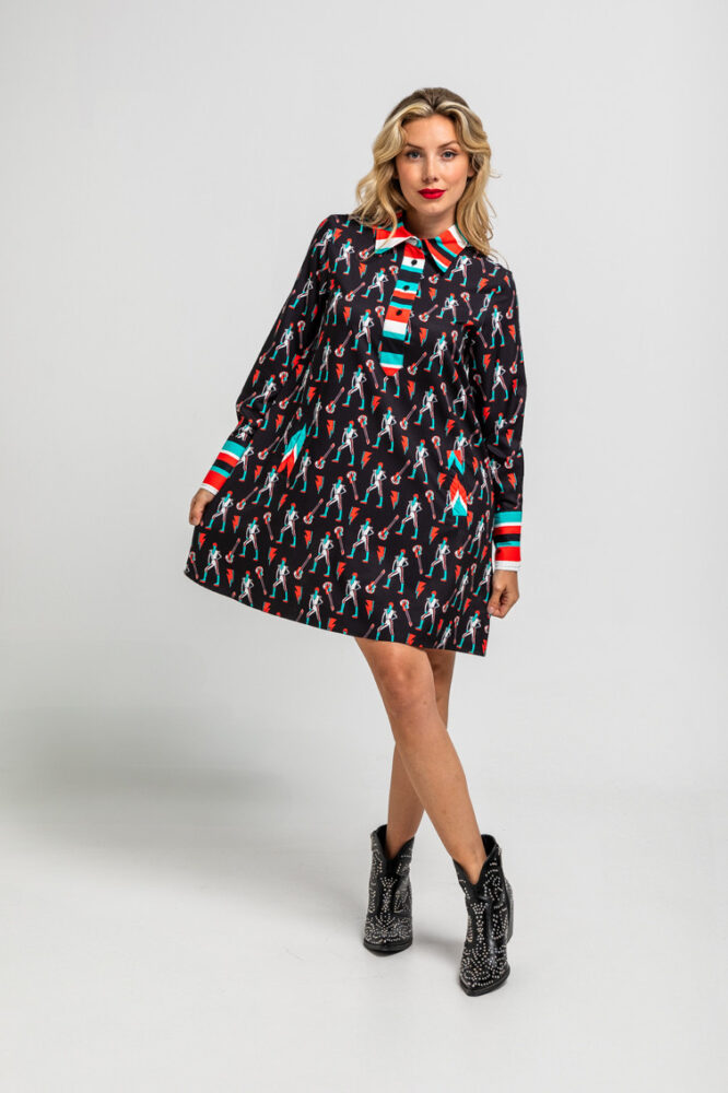 Let's Dance Κοντό φόρεμα με Bowie print LOLINA