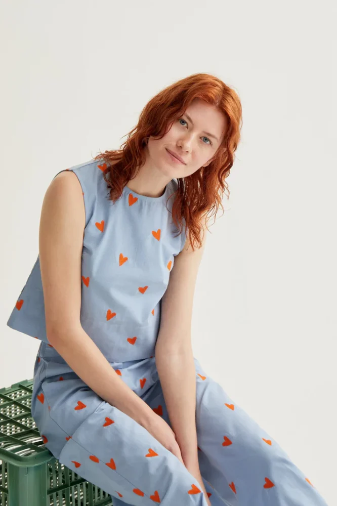Hearts print top COMPANIA FANTASTICA - Image 5