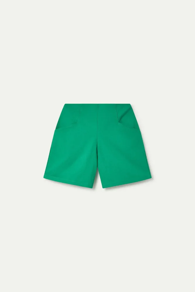 100% cotton green shorts - Image 6