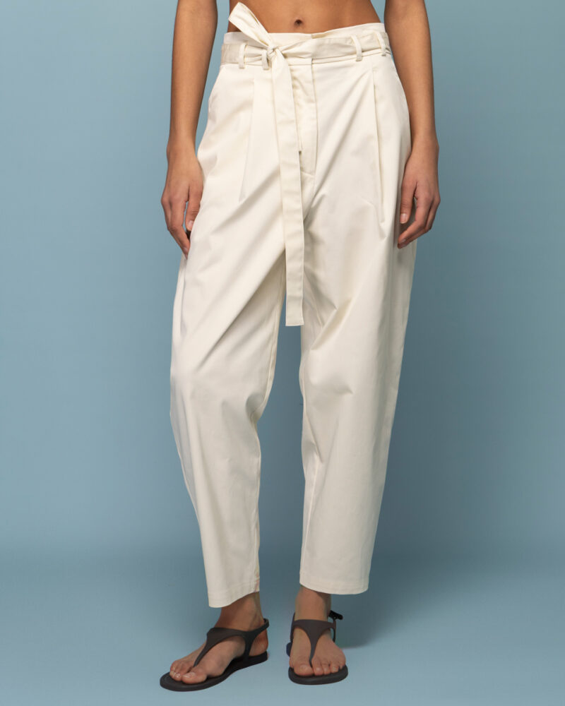 Ψηλόμεσο εκρού παντελόνι με ζώνη Sour/lou/lou