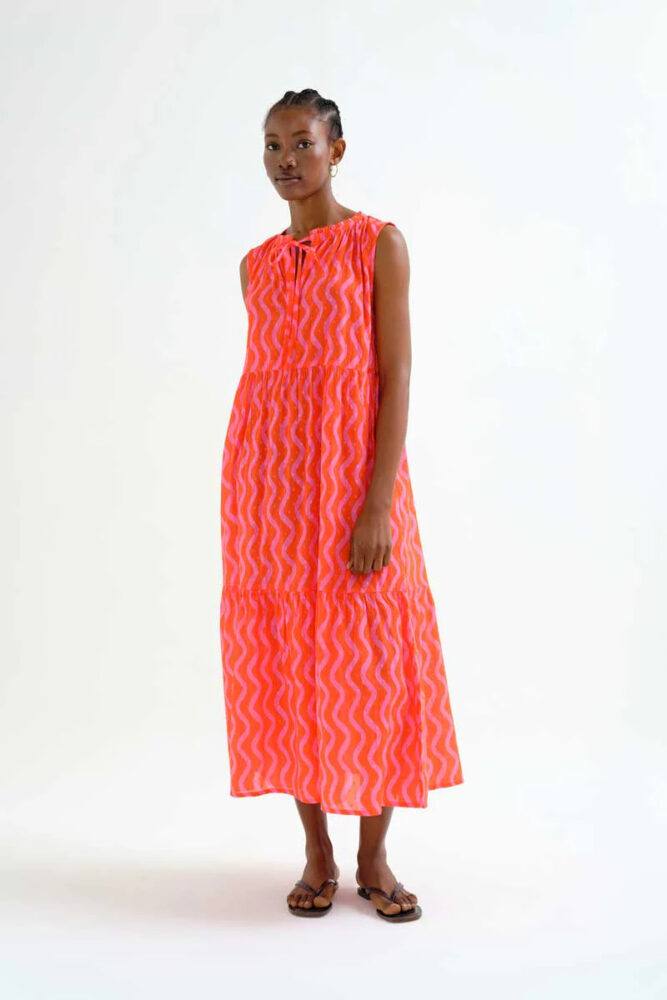 Μακρύ φόρεμα wave print COMPANIA FANTASTICA