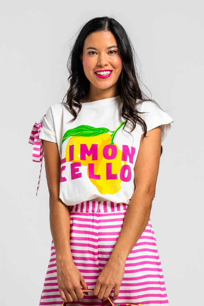 T-shirt λευκό limoncello LOLINA