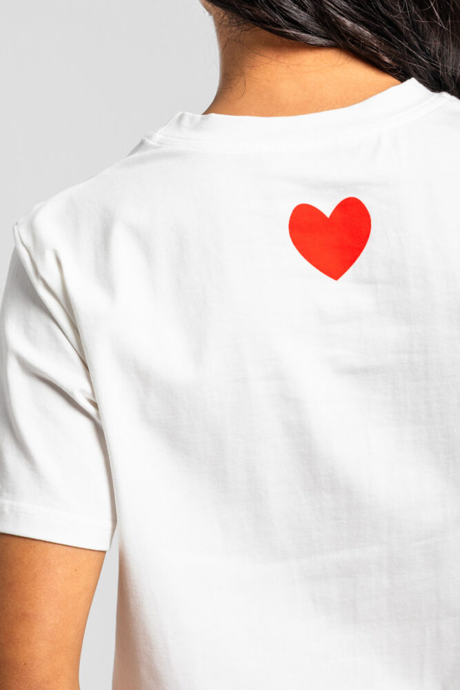 T-shirt λευκό More amor print LOLINA - Image 5