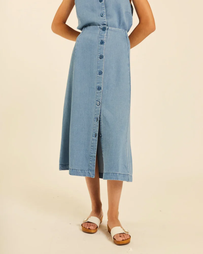 Denim midi φούστα Pepaloves - Image 2
