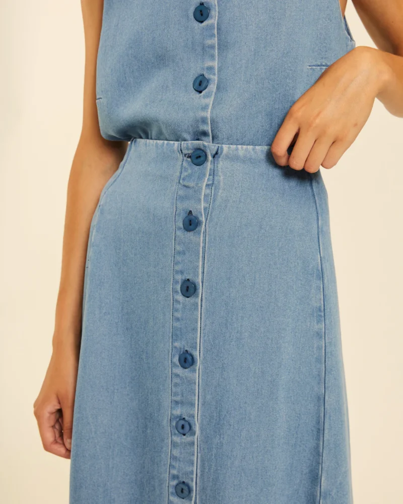Denim midi φούστα Pepaloves - Image 3