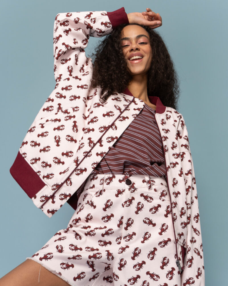 Bomber jacket Lobsters print Sour/lou/lou