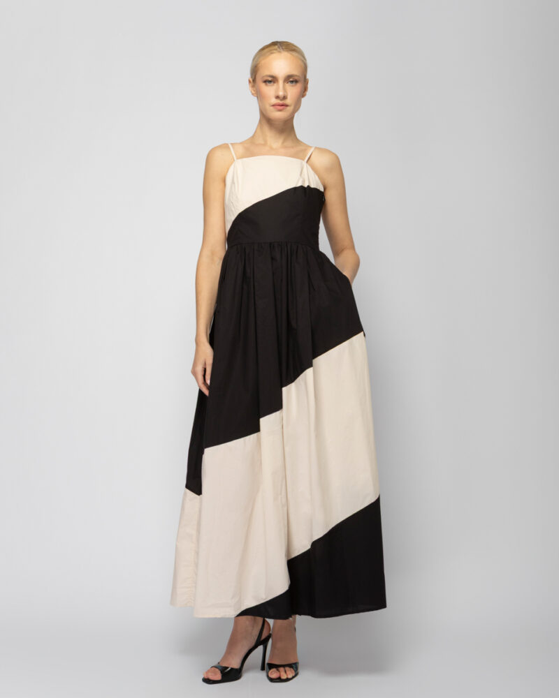 Φόρεμα two-tone Black & Ecru Sour/lou/lou