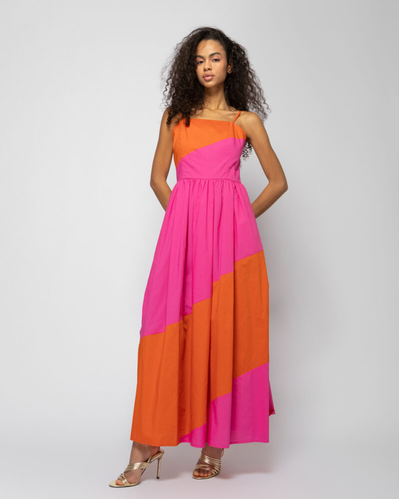 Φόρεμα two-tone Fuchsia & Orange Sour/lou/lou