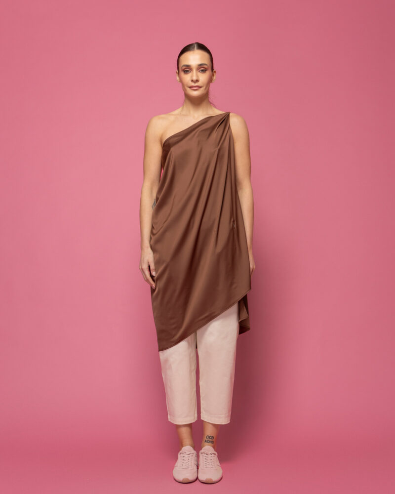 Silk touch top με έναν ώμο σε 2 χρώματα Sour/lou/lou - Image 8