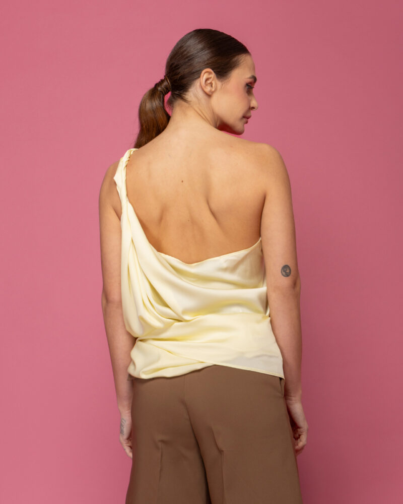 Silk touch top με έναν ώμο σε 2 χρώματα Sour/lou/lou - Image 5