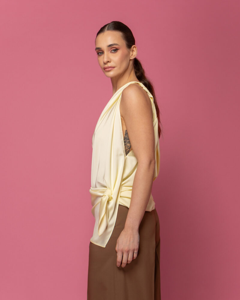 Silk touch top με έναν ώμο σε 2 χρώματα Sour/lou/lou - Image 4