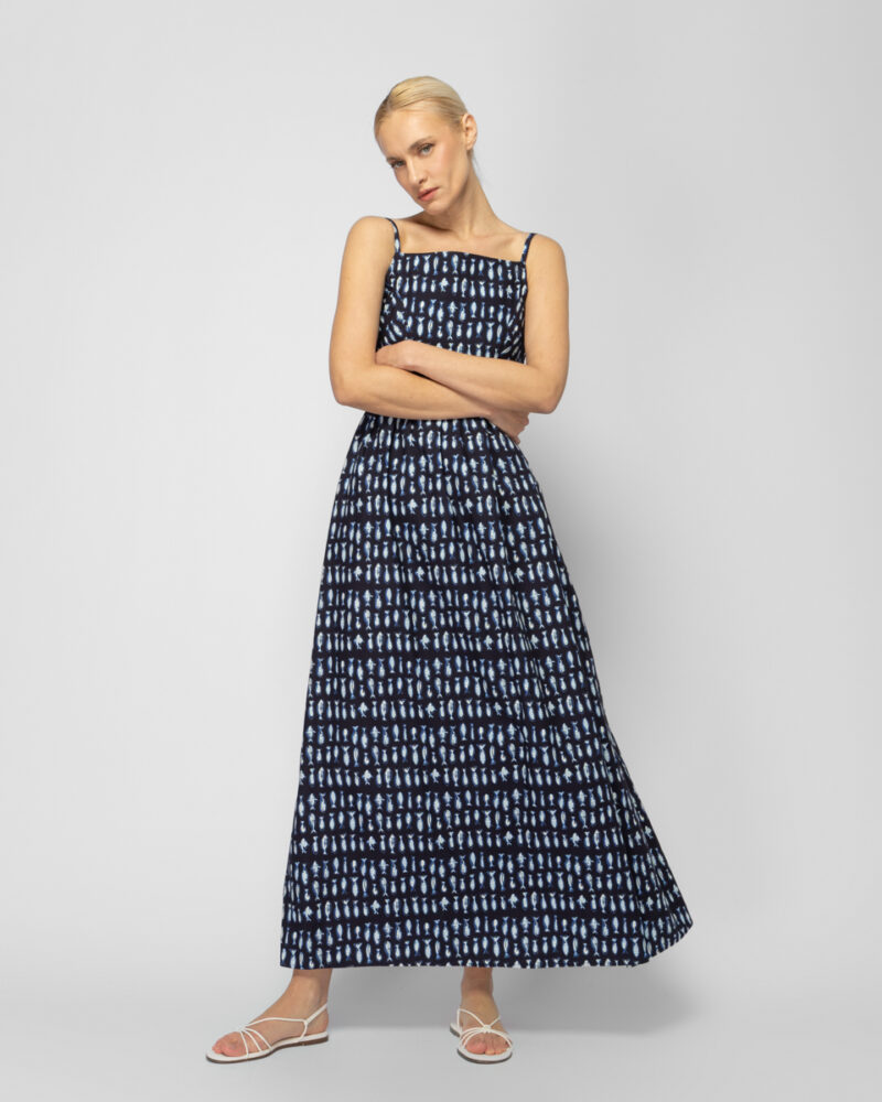 Μακρύ φόρεμα Fishes print Sour/lou/lou