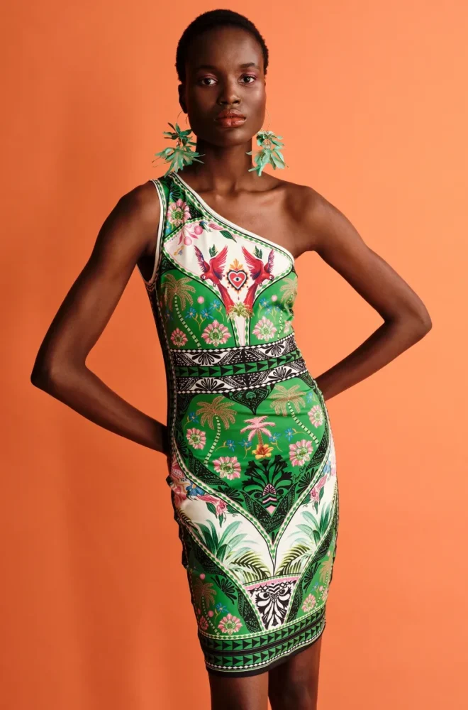 OASIS ONE SHOULDER BODYCON ΦΟΡΕΜΑ PEACE & CHAOS