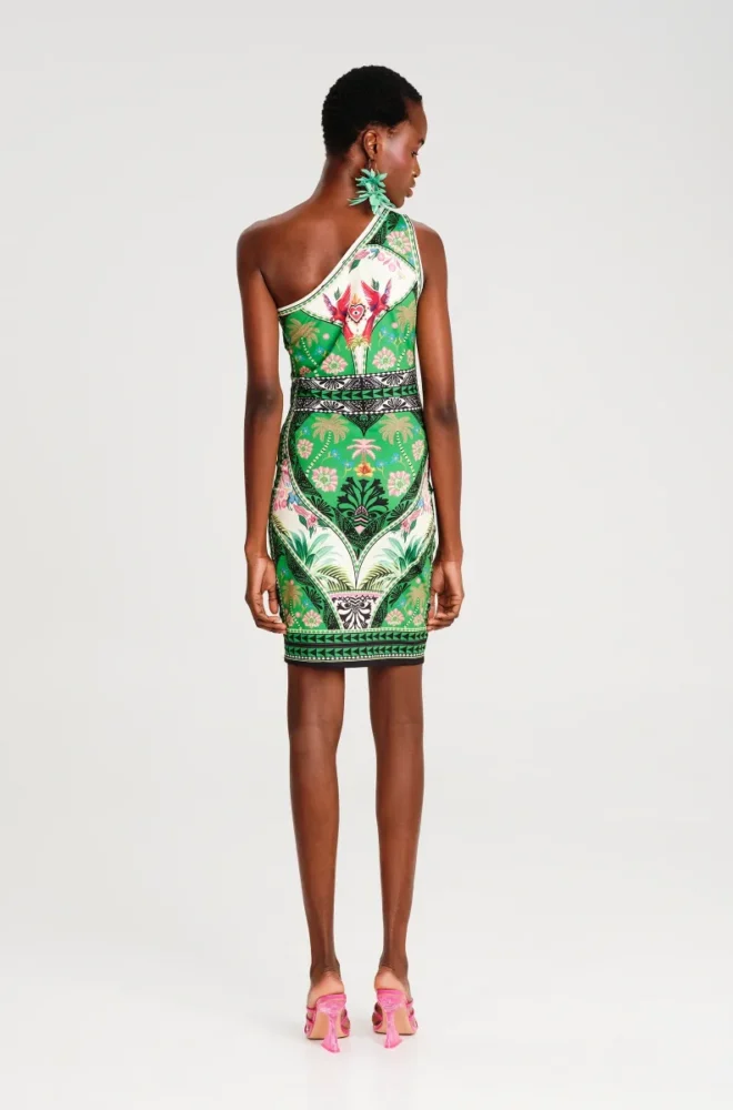 OASIS ONE SHOULDER BODYCON ΦΟΡΕΜΑ PEACE & CHAOS - Image 5