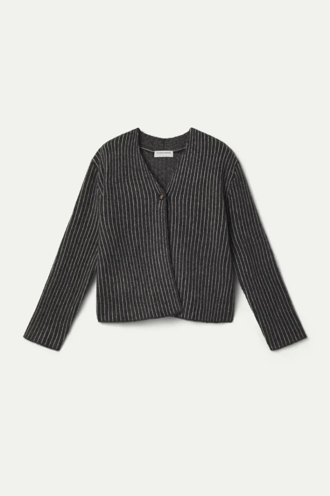 Ζακέτα Πλεκτή Striped γκρι Compania Fantastica - Image 6