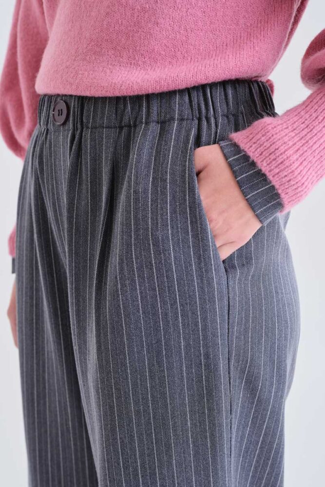 Παντελόνι Pinstripe γκρι Compania Fantastica - Image 3