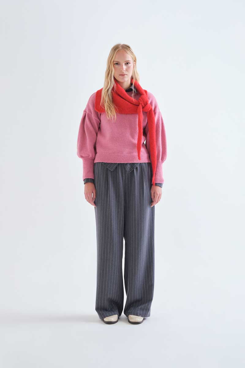 Παντελόνι Pinstripe γκρι Compania Fantastica - Image 2