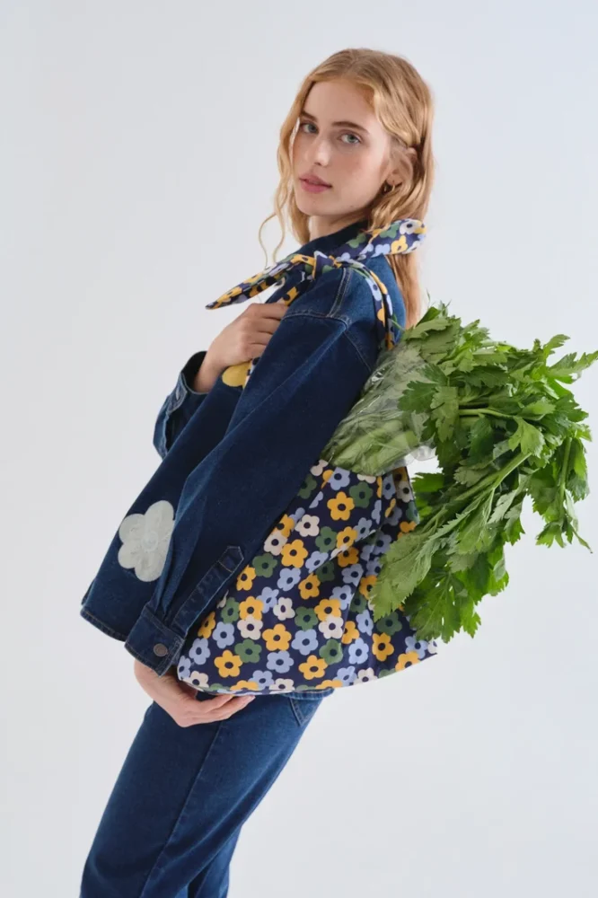 Denim πουκάμισο μπλε Euphonia Print Compania Fantastica - Image 5