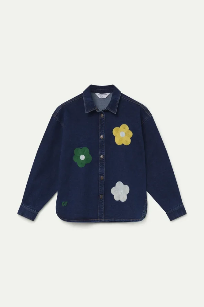 Denim πουκάμισο μπλε Euphonia Print Compania Fantastica - Image 6