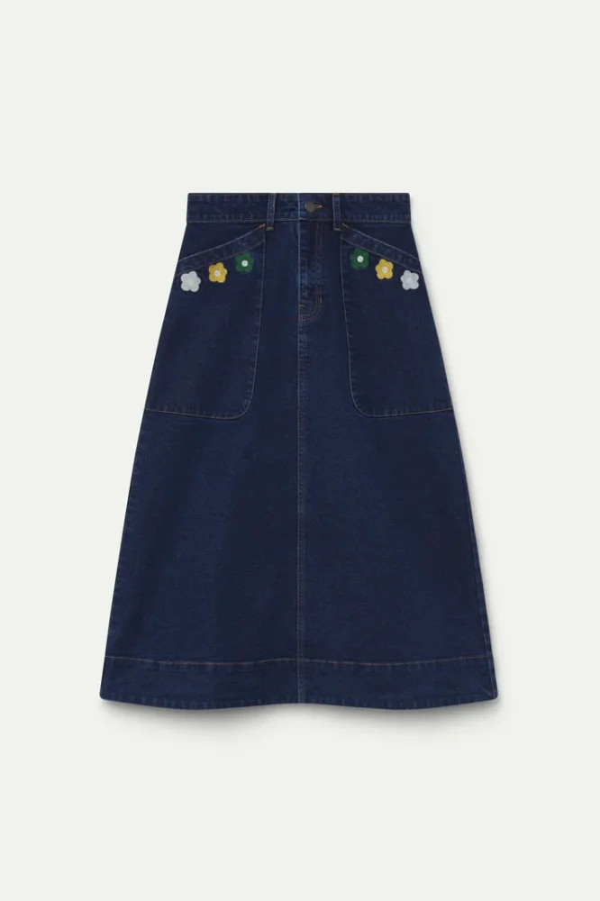 Denim φούστα μπλε Euphonia Print Compania Fantastica - Image 5