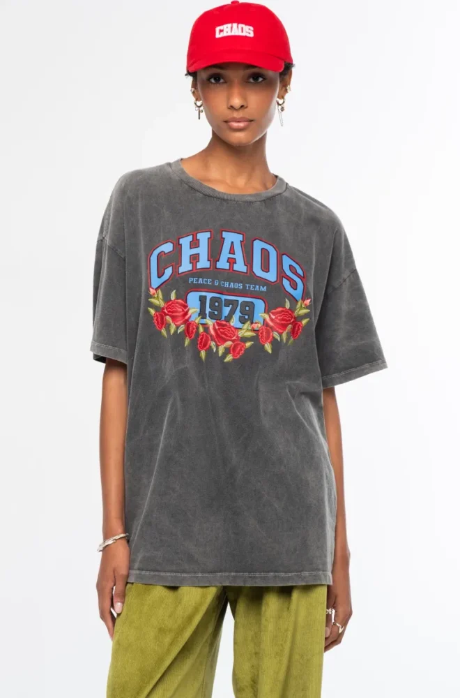 OLD-SCHOOL T-SHIRT - Cotton PEACE & CHAOS - Image 6