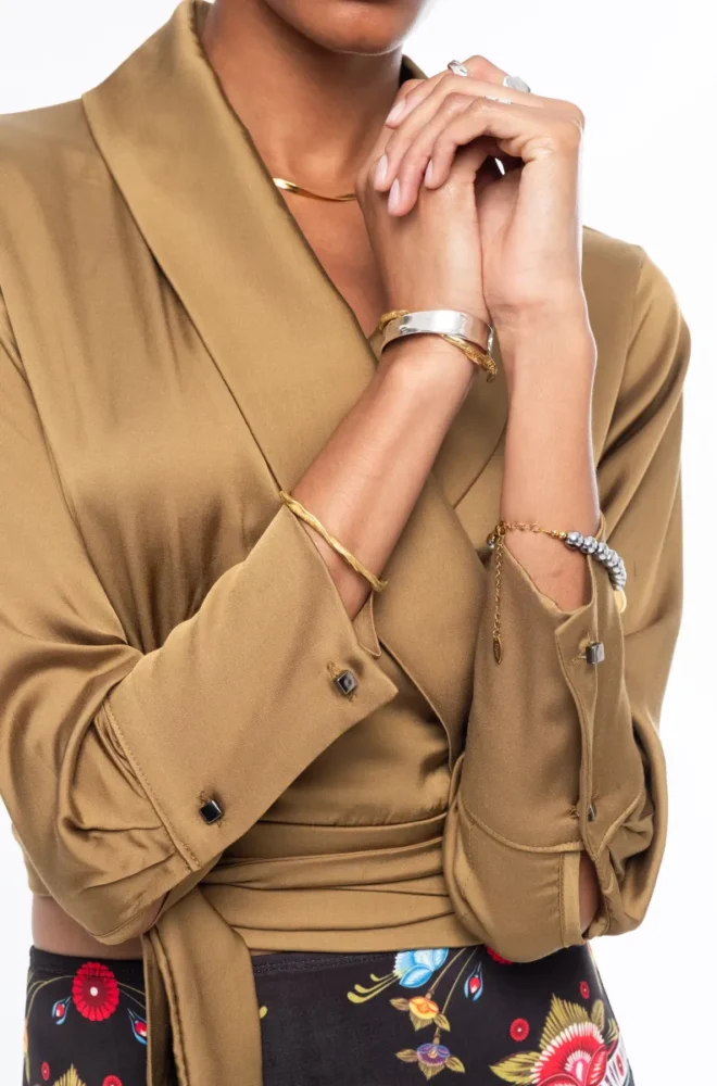 MOSS ΤΟΠ OLIVE - Viscose PEACE & CHAOS - Image 4