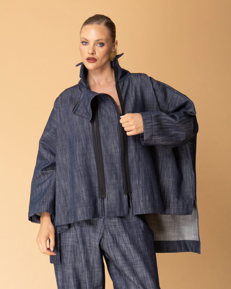 Denim jacket with double zipper Sour/lou/lou - Image 2
