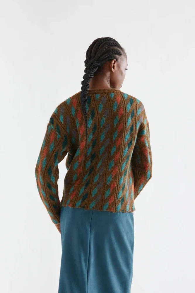 Πλεκτό πουλόβερ με geometric print COMPANIA FANTASTICA - Image 2