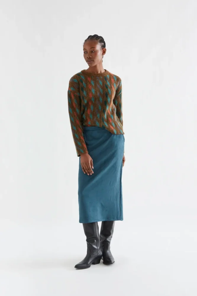Πλεκτό πουλόβερ με geometric print COMPANIA FANTASTICA - Image 4