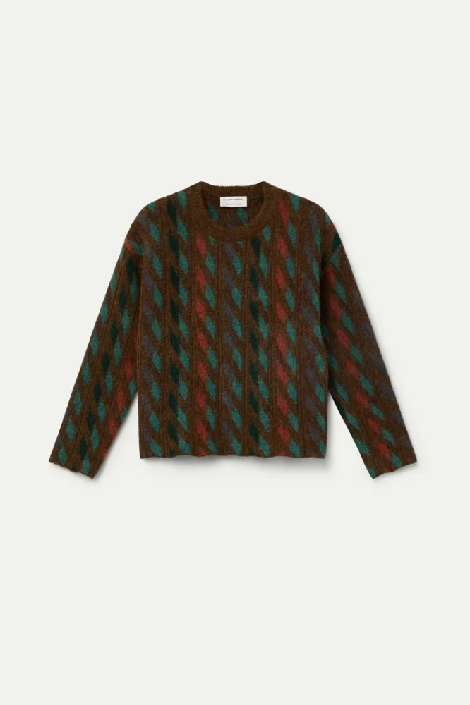 Πλεκτό πουλόβερ με geometric print COMPANIA FANTASTICA - Image 6