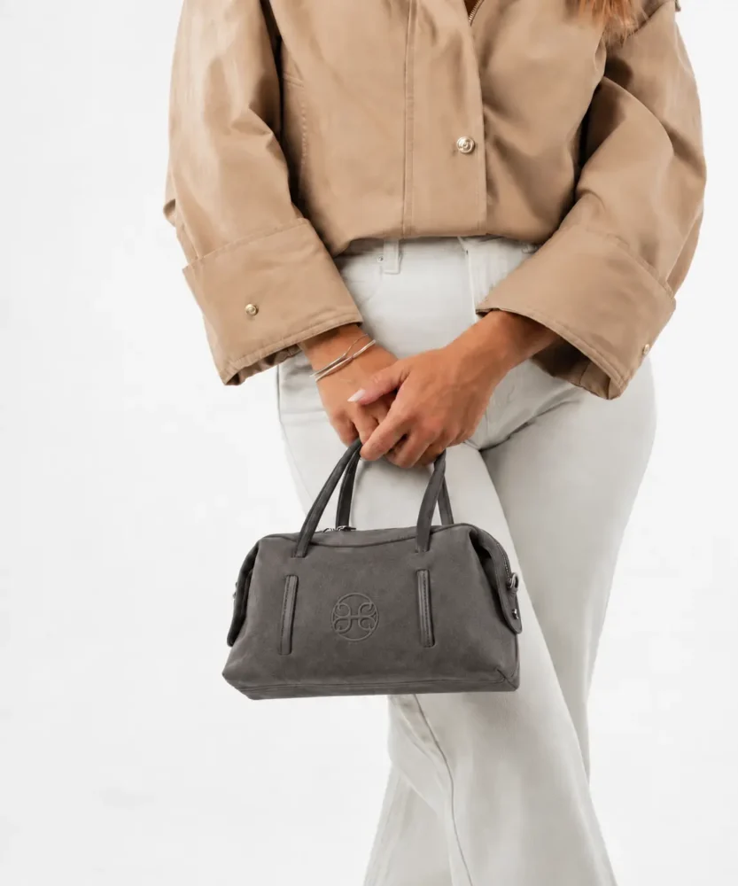Bowling Mini in Grey Suede BONENDIS - Image 2