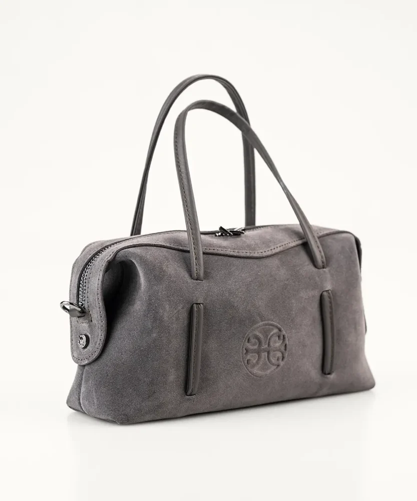 Bowling Mini in Grey Suede BONENDIS - Image 3