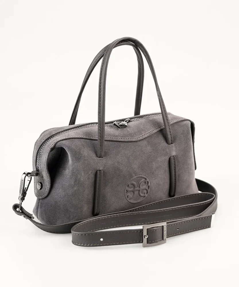 Bowling Mini in Grey Suede BONENDIS - Image 5