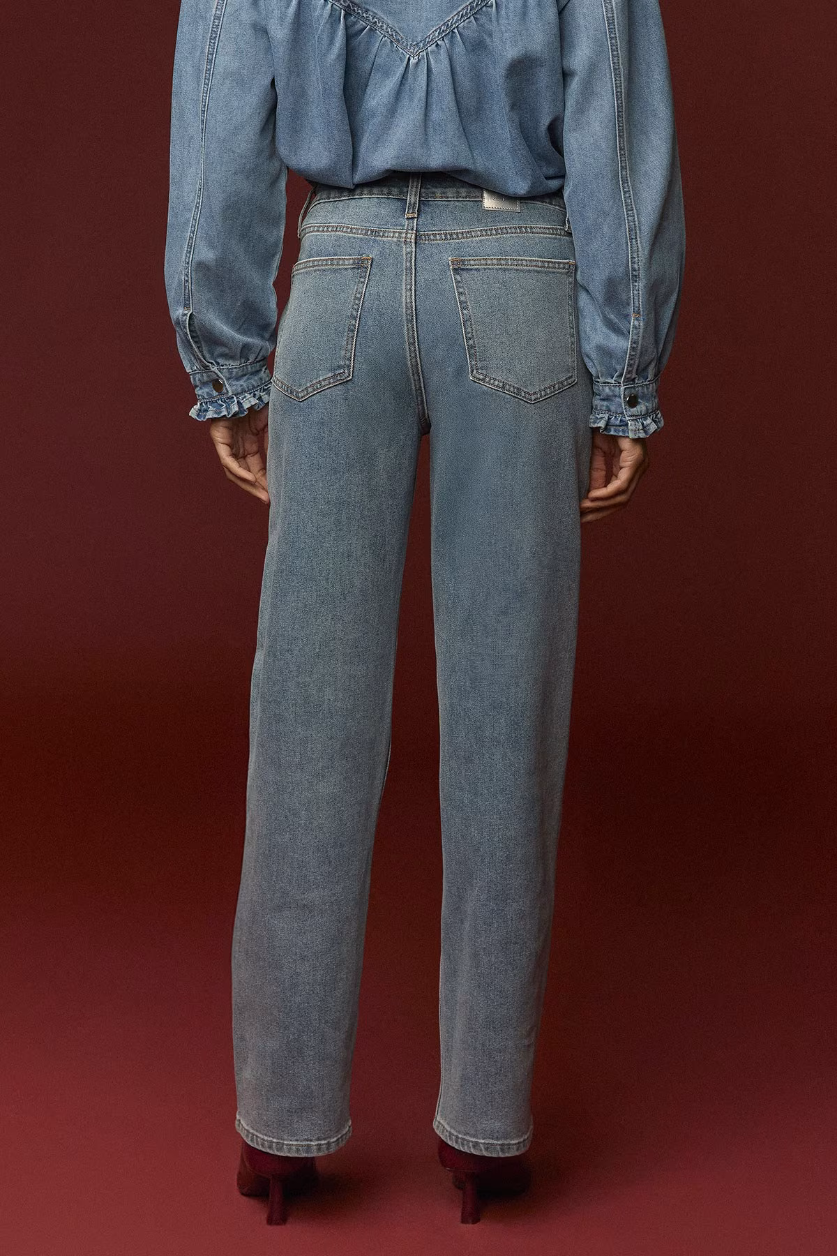 Παντελόνι denim bee print MINUETO - Image 2