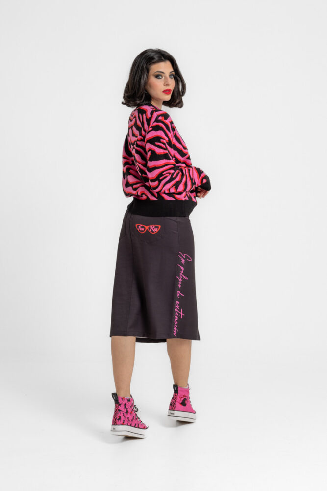 Μπλούζα πλεκτή animal print φουξ - Fem Rex LOLINA - Image 3