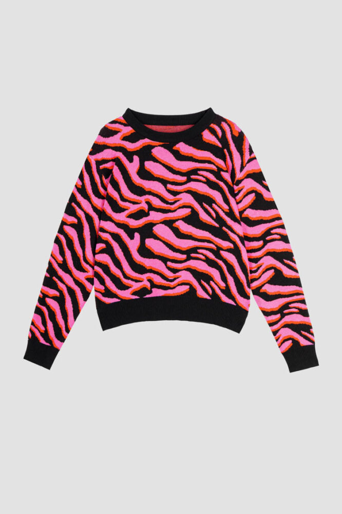 Μπλούζα πλεκτή animal print φουξ - Fem Rex LOLINA - Image 5