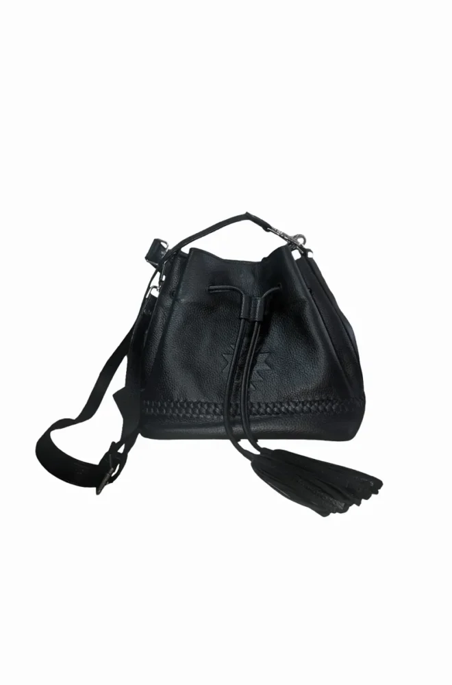 ARTISAN BUCKET ΤΣΑΝΤΑ BLACK - Leather PEACE & CHAOS - Image 2
